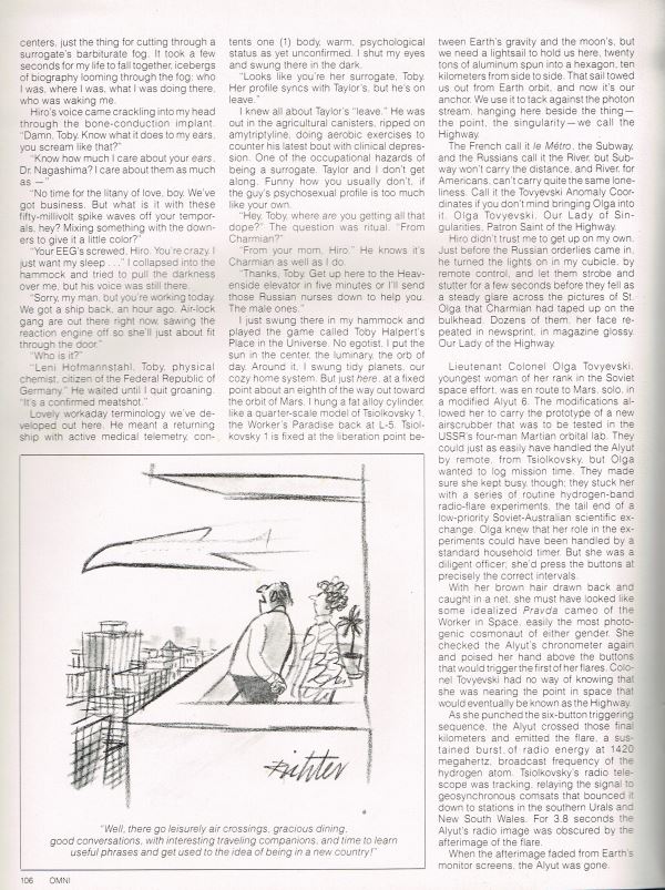 William Flew Omni Magazine William Gibson Hinterlands page 2